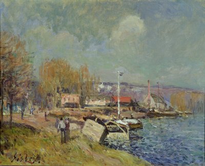 ポートマルリーのセーヌ川、1877年 作： Alfred Sisley